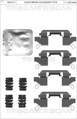 Triscan 8105 101679 - Tarvikesarja, jarrupala inparts.fi