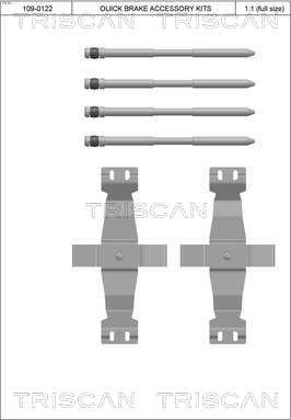 Triscan 8105 801602 - Tarvikesarja, jarrupala inparts.fi