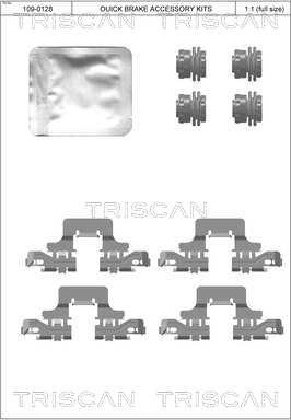 Triscan 8105 291630 - Tarvikesarja, jarrupala inparts.fi