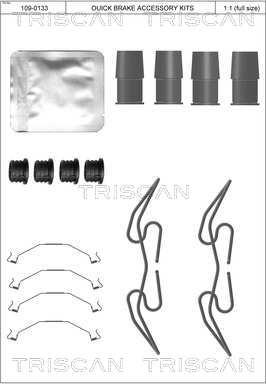 Triscan 8105 291632 - Tarvikesarja, jarrupala inparts.fi