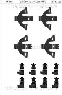 Triscan 8105 291626 - Tarvikesarja, jarrupala inparts.fi