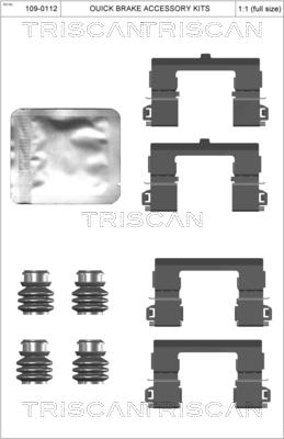 Triscan 8105 241628 - Tarvikesarja, jarrupala inparts.fi