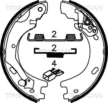 Triscan 8100 17014 - Jarrukenkäsarja, seisontajarru inparts.fi