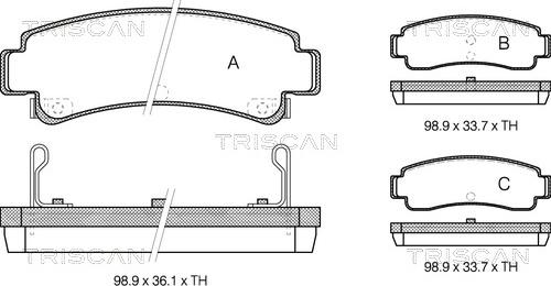 Triscan 8110 14166 - Jarrupala, levyjarru inparts.fi