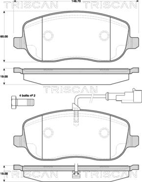 Triscan 8110 15045 - Jarrupala, levyjarru inparts.fi