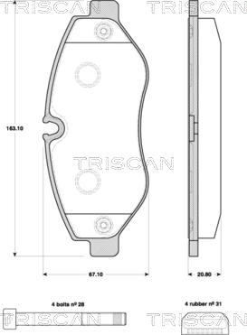 Triscan 8110 10557 - Jarrupala, levyjarru inparts.fi