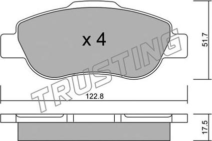 Textar 13.0460-3809.2 - Jarrupala, levyjarru inparts.fi