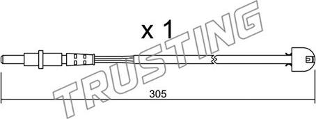 Trusting SU.098 - Kulumisenilmaisin, jarrupala inparts.fi