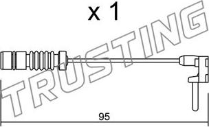 Trusting SU.011 - Kulumisenilmaisin, jarrupala inparts.fi