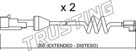 Trusting SU.165K - Kulumisenilmaisin, jarrupala inparts.fi