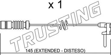 Trusting SU.161 - Kulumisenilmaisin, jarrupala inparts.fi