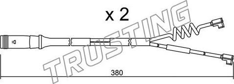 Trusting SU.175K - Kulumisenilmaisin, jarrupala inparts.fi