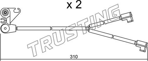 Trusting SU.170K - Kulumisenilmaisin, jarrupala inparts.fi