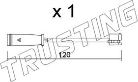 Trusting SU.398 - Kulumisenilmaisin, jarrupala inparts.fi