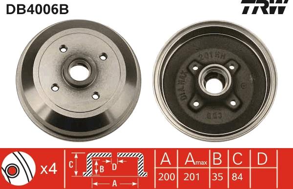 TRW DB4006B - Jarrurumpu inparts.fi