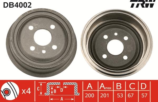 TRW DB4002 - Jarrurumpu inparts.fi