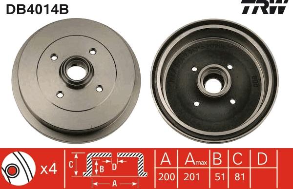 TRW DB4014B - Jarrurumpu inparts.fi