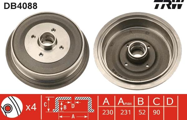 TRW DB4088 - Jarrurumpu inparts.fi