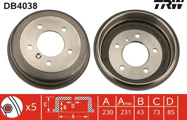 TRW DB4038 - Jarrurumpu inparts.fi