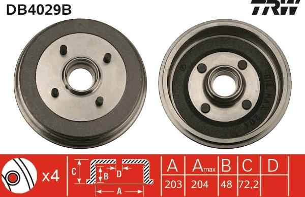 TRW DB4029B - Jarrurumpu inparts.fi