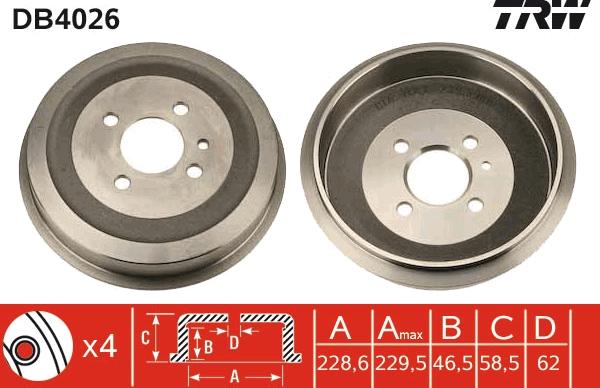 TRW DB4026 - Jarrurumpu inparts.fi