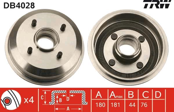 TRW DB4028 - Jarrurumpu inparts.fi