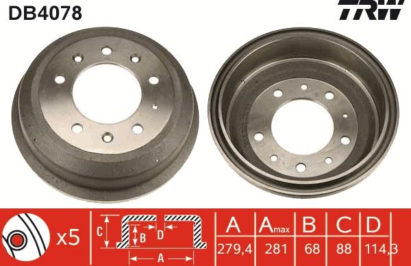 TRW DB4078 - Jarrurumpu inparts.fi