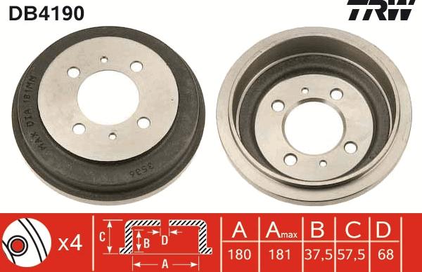 TRW DB4190 - Jarrurumpu inparts.fi