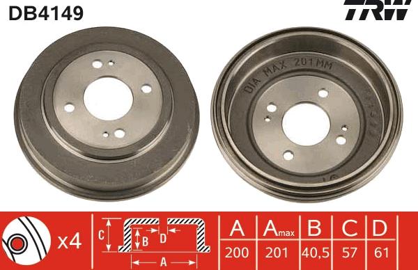 TRW DB4149 - Jarrurumpu inparts.fi