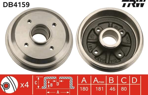 TRW DB4159 - Jarrurumpu inparts.fi