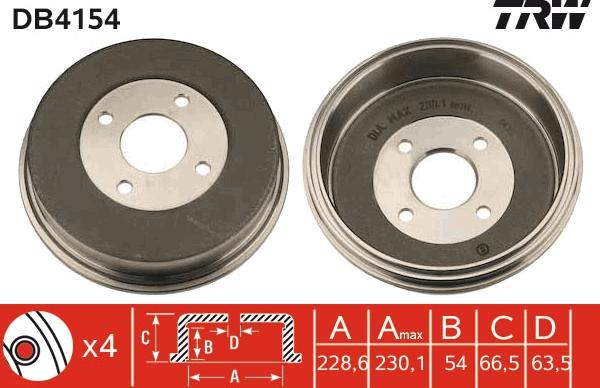 TRW DB4154 - Jarrurumpu inparts.fi