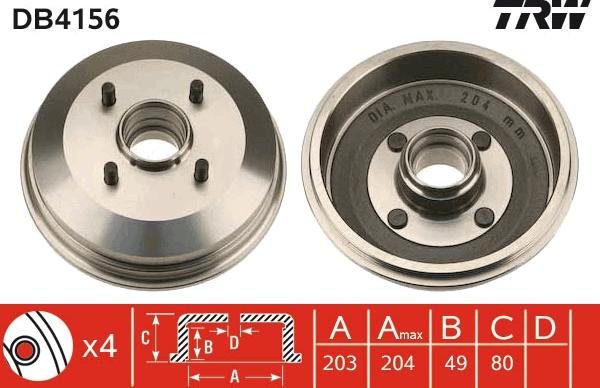 TRW DB4156 - Jarrurumpu inparts.fi