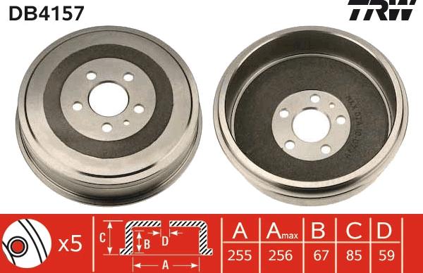 TRW DB4157 - Jarrurumpu inparts.fi