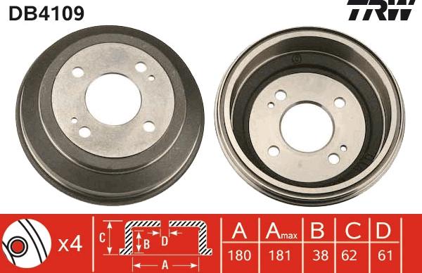 TRW DB4109 - Jarrurumpu inparts.fi