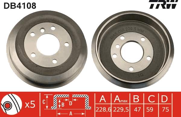 TRW DB4108 - Jarrurumpu inparts.fi