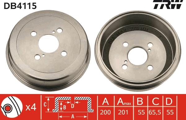 TRW DB4115 - Jarrurumpu inparts.fi