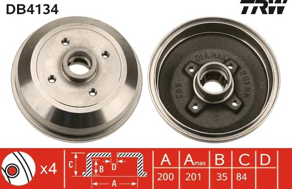 TRW DB4134 - Jarrurumpu inparts.fi