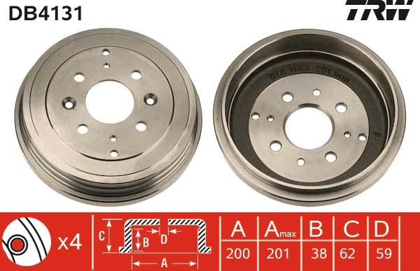 TRW DB4131 - Jarrurumpu inparts.fi