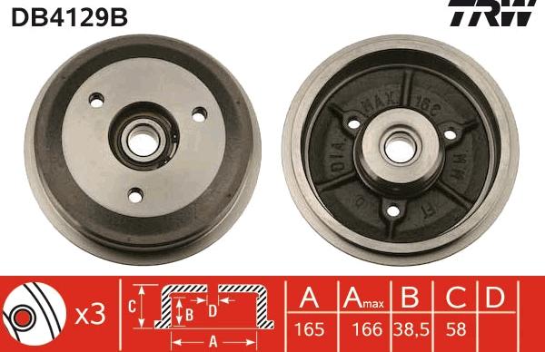 TRW DB4129B - Jarrurumpu inparts.fi