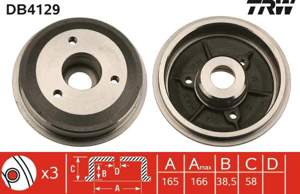 TRW DB4129 - Jarrurumpu inparts.fi