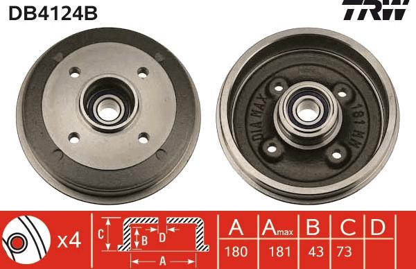 TRW DB4124B - Jarrurumpu inparts.fi