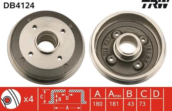 TRW DB4124 - Jarrurumpu inparts.fi