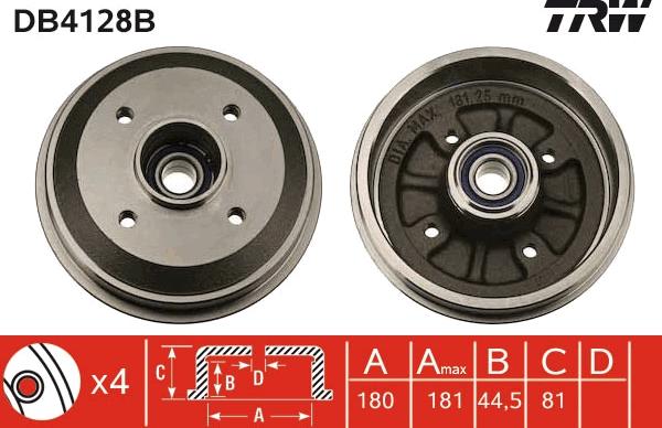 TRW DB4128B - Jarrurumpu inparts.fi