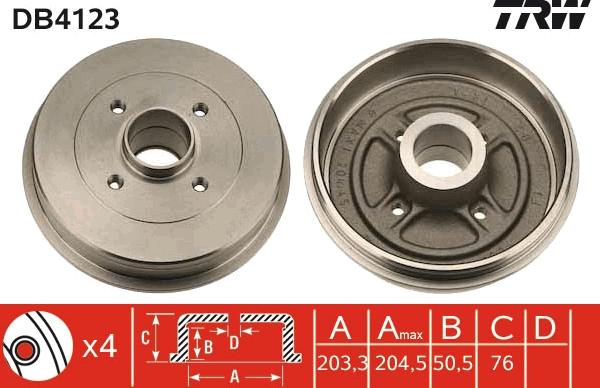 TRW DB4123 - Jarrurumpu inparts.fi