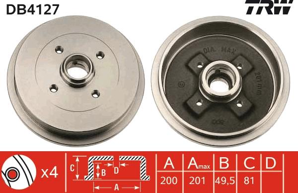 TRW DB4127 - Jarrurumpu inparts.fi