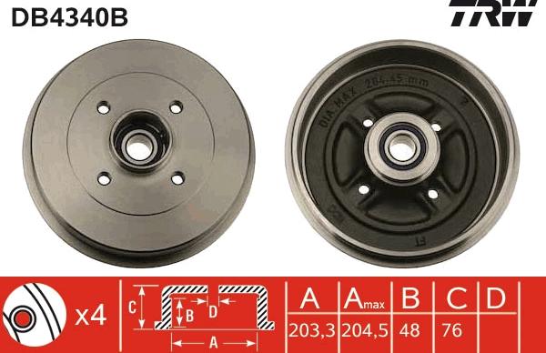 TRW DB4340B - Jarrurumpu inparts.fi