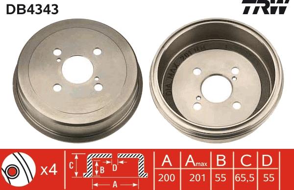 TRW DB4343 - Jarrurumpu inparts.fi