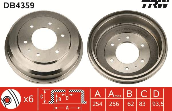 TRW DB4359 - Jarrurumpu inparts.fi