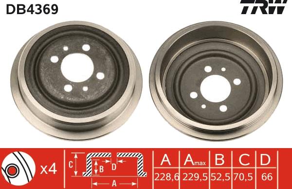 TRW DB4369 - Jarrurumpu inparts.fi