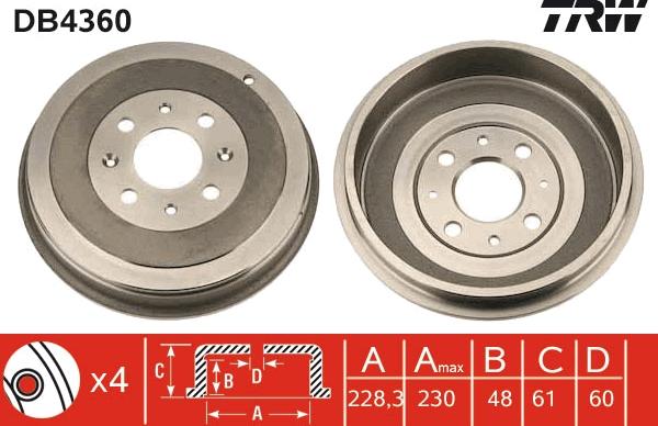 TRW DB4360 - Jarrurumpu inparts.fi